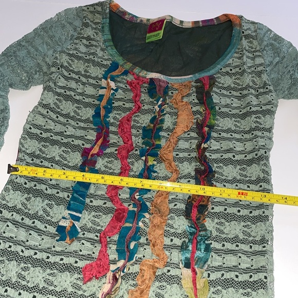 Save The Queen Long Sleeve Blouse XL 90s Y2K Vintage - Picture 3 of 6